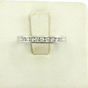 Exquisite Solid Platinum 950PL Wedding Ring Band With Diamonds - Nice!